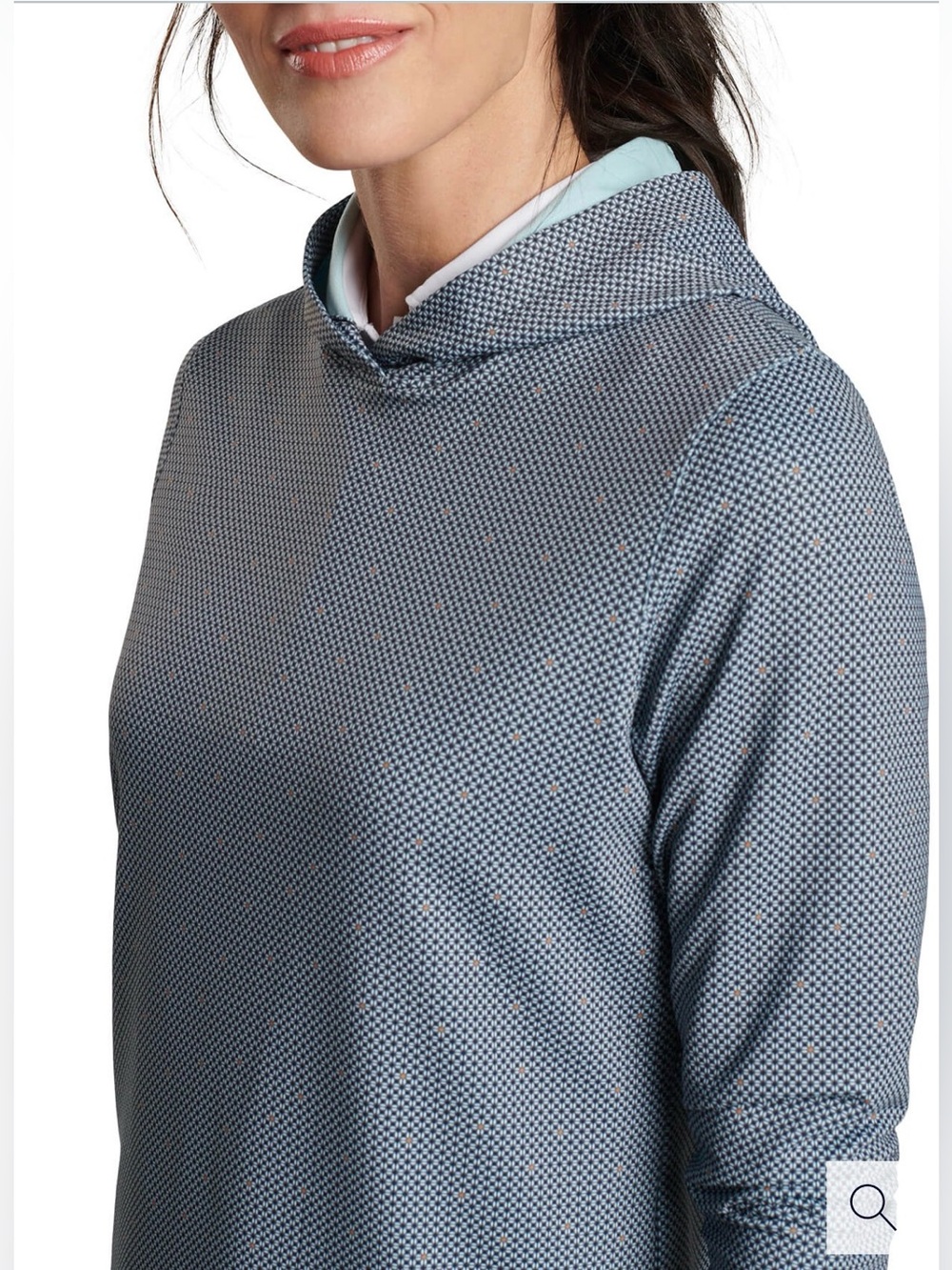 Peter Millar Crown Crafted Women’s Graphite North Star Pine Hoodie Medium Golf - Picture 2 of 9